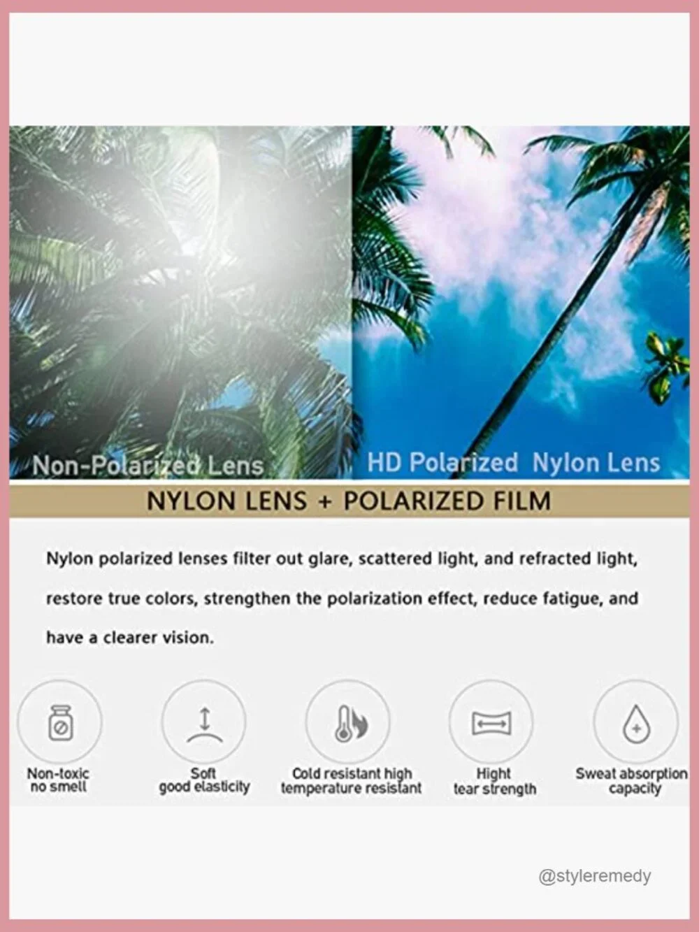 TR90 Rimless Sports Sunglasses for Running Fishing Driving Baseball